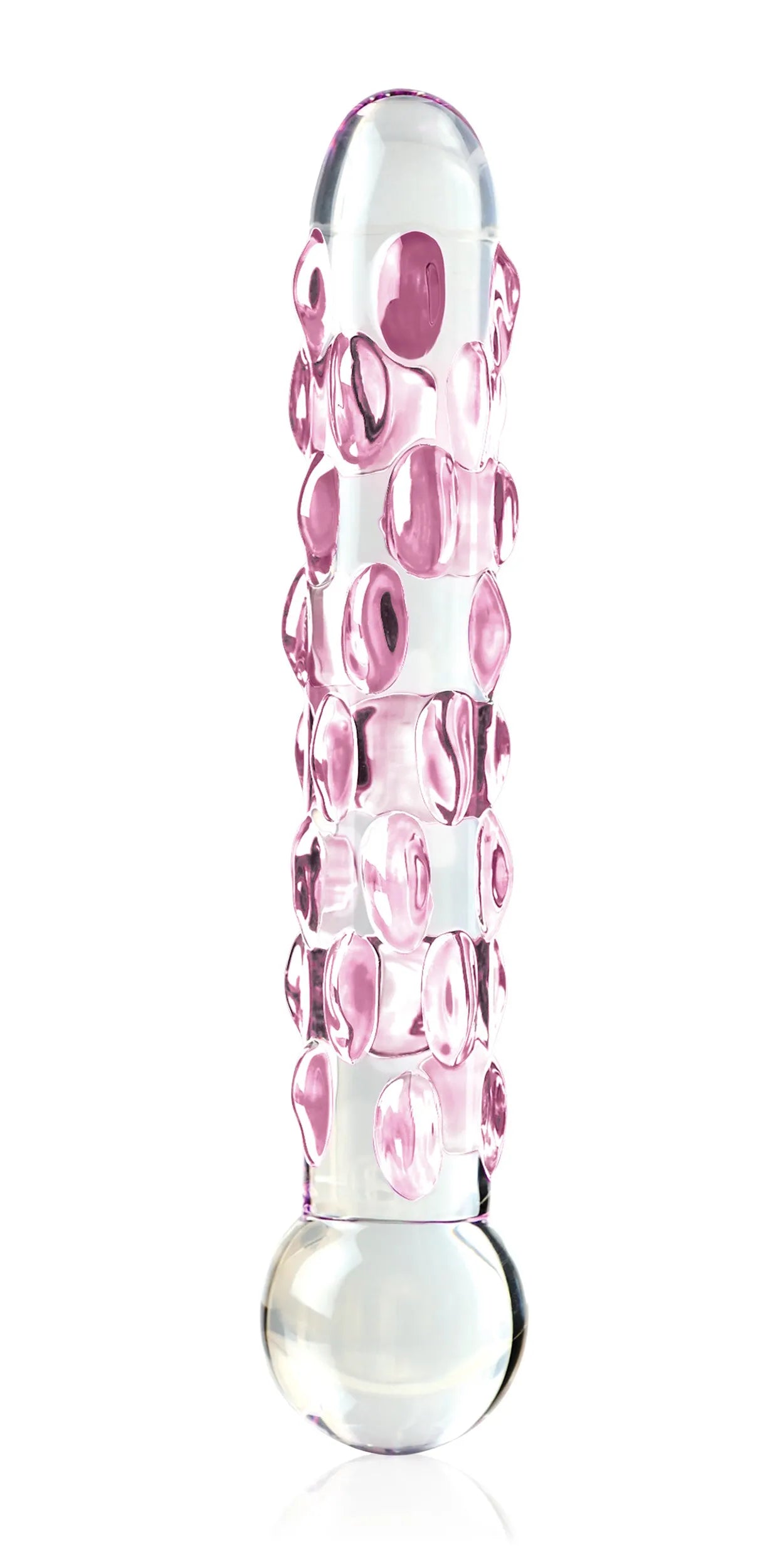 Icicles No. 7 (Clear/Pink) – Luxury Hand-Blown Glass Massager > Glass > Dildos Main image
