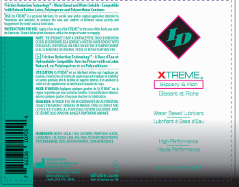 ID Xtreme Lubricant 65ml Personal Intimacy Lubricant for Smooth Glide Water Based Lube