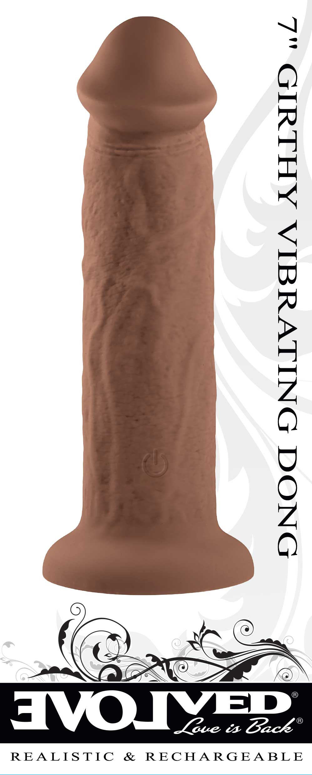 7 Inch Girthy Vibrating Dong (Dark) – Powerful Vibrating Dildo DONGS Vibrating