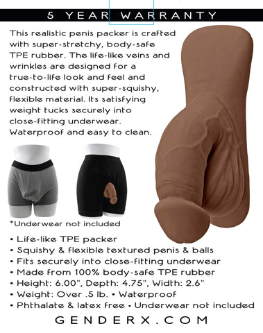 4 Inch Dark Packer for Realistic Feel and Comfortable Wear Packers