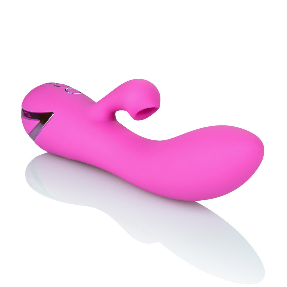 California Dreaming Malibu Minx 9 Inch Purple Silicone Suction Vibrator | Dual Stimulation > Vibrators > Ladies > Rabbit