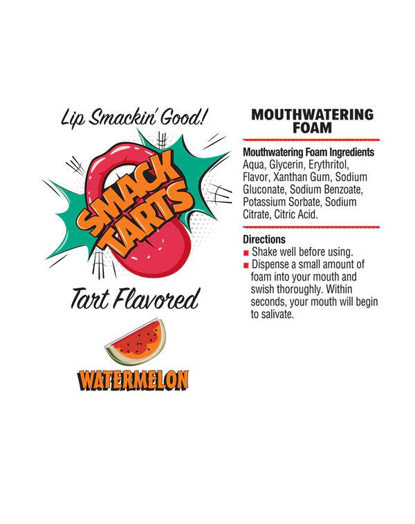 Smack Tarts Mouthwatering Foam (Sour Watermelon) – Flavored Oral Spray Oral Gels & Sprays