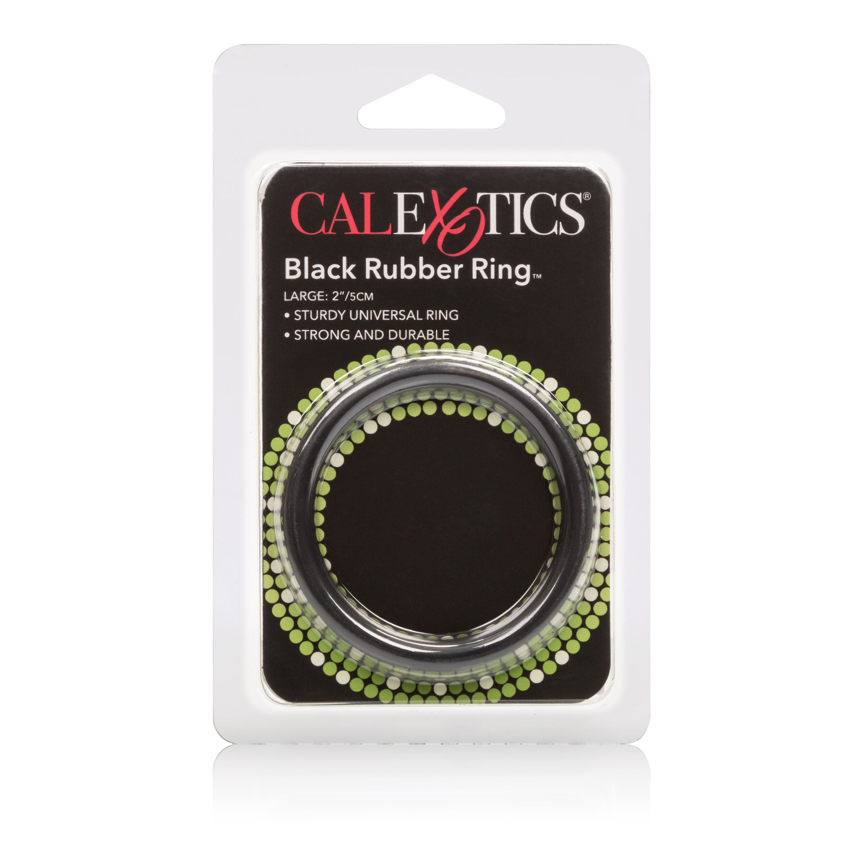 CalExotics Rubber Ring Large Black – Comfortable Flexible Support Black COCK RINGS