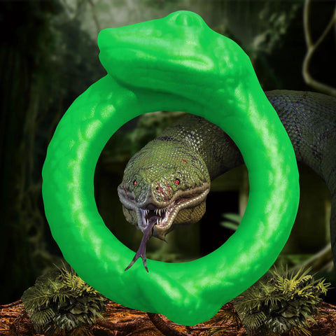Serpentine Silicone Cock Ring in Green for Enhanced Intimacy COCK RINGS