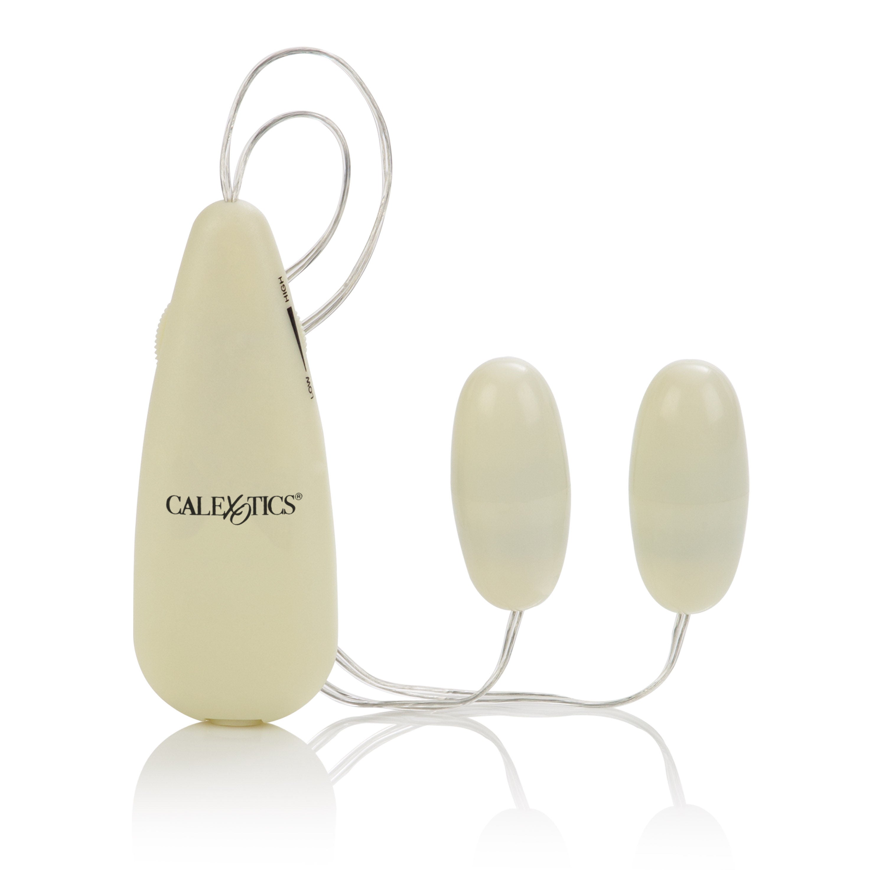 Glow in the Dark Pocket Exotics Vibrating Clitoral Bullet Vibrator White BULLETS & EGGS