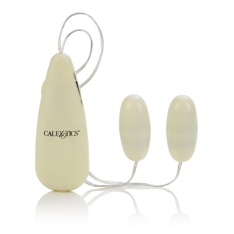Glow in the Dark Pocket Exotics Vibrating Clitoral Bullet Vibrator White BULLETS & EGGS