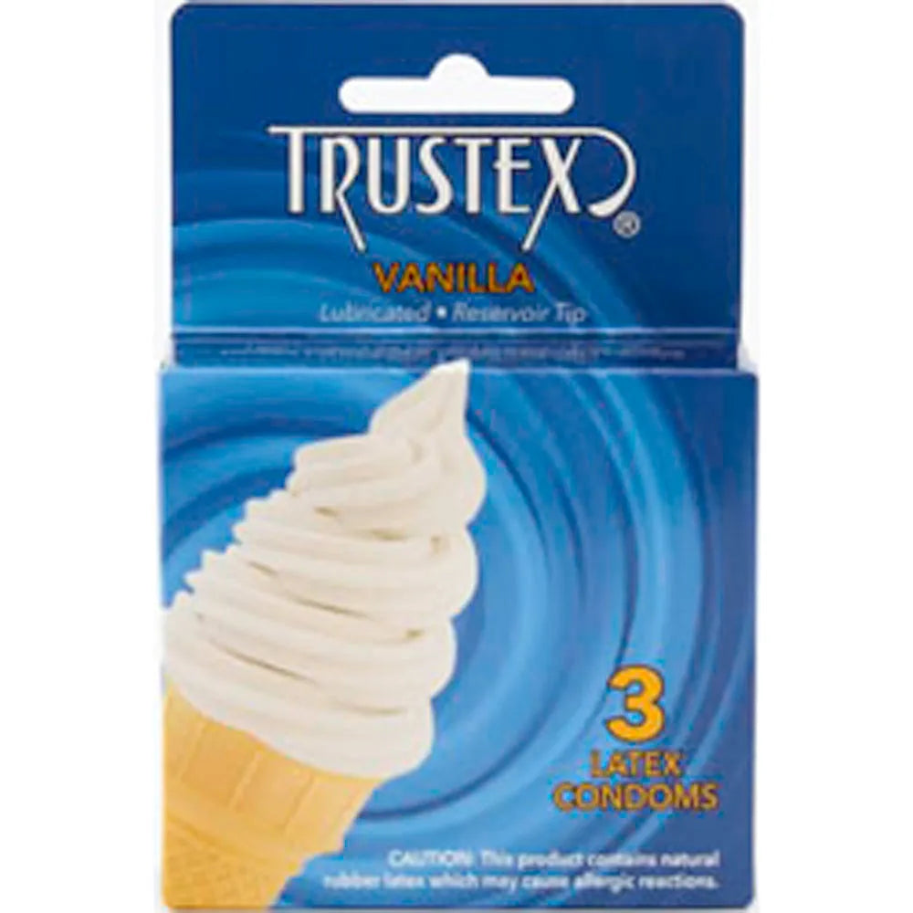 Trustex Flavored Lubricated Condoms – Strawberry | Vanilla - 3 Pack White > Essentials > Condoms