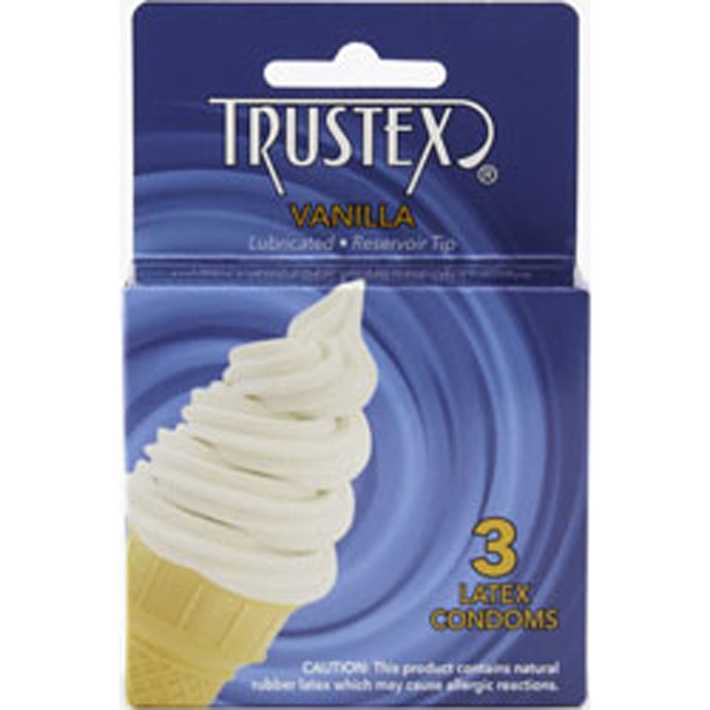 Trustex Flavored Lubricated Condoms – Strawberry | Vanilla - 3 Pack > Essentials > Condoms