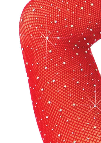 Rhinestone Snap Crotch Nude Bodysuit One Size Adult Intimacy Bodystocking