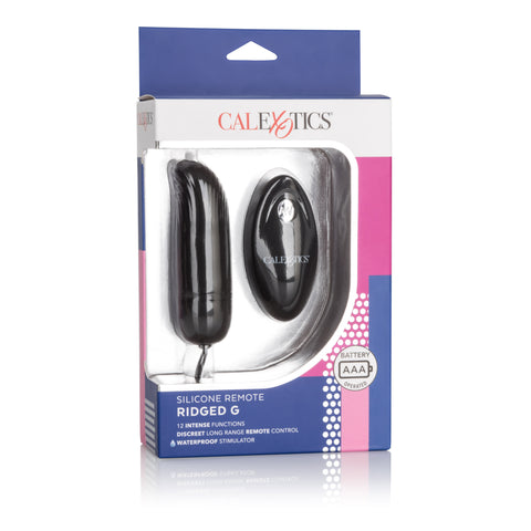 Silicone Remote Ridged G Vibrator with 12 Intense Functions BULLETS