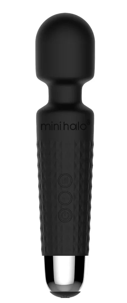 Mini Halo Midnight – Rechargeable Wand Massager with 20 Vibration Patterns Black > Vibrators > Mini Vibrators