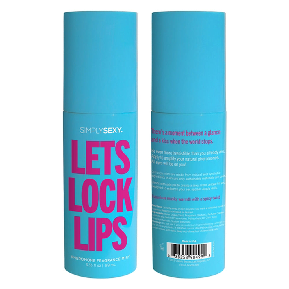 Lets Lock Lips Pheromone Fragrance Mist 3.35 Oz Body Spray Default Title Perfume Spray