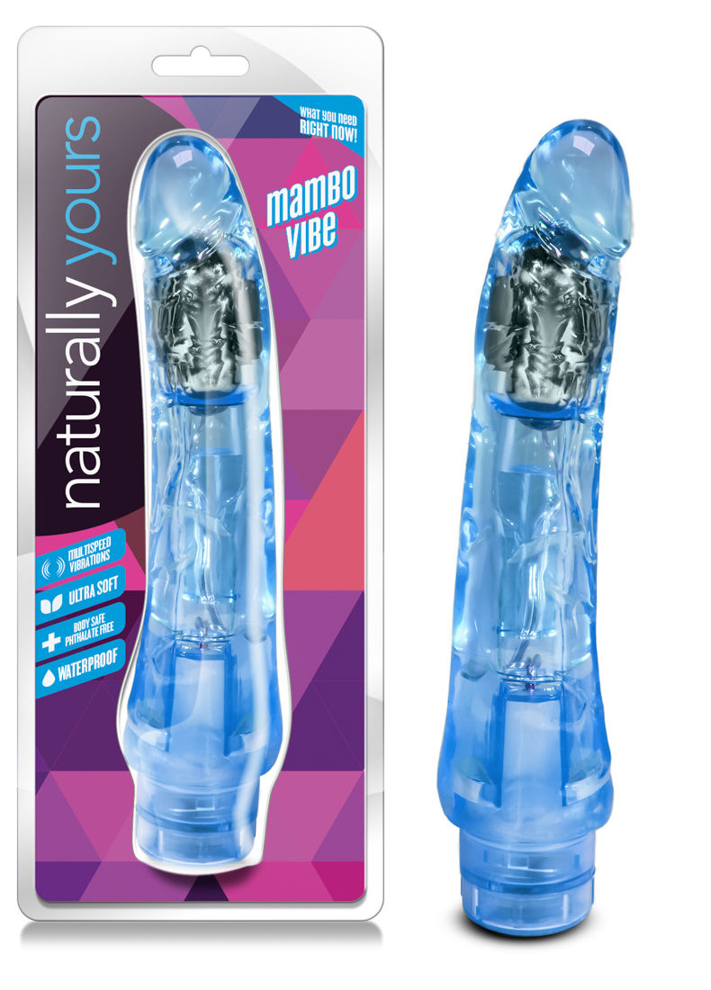 Naturally Yours Mambo Blue Bendable Soft Realistic Vibrator Vibrators
