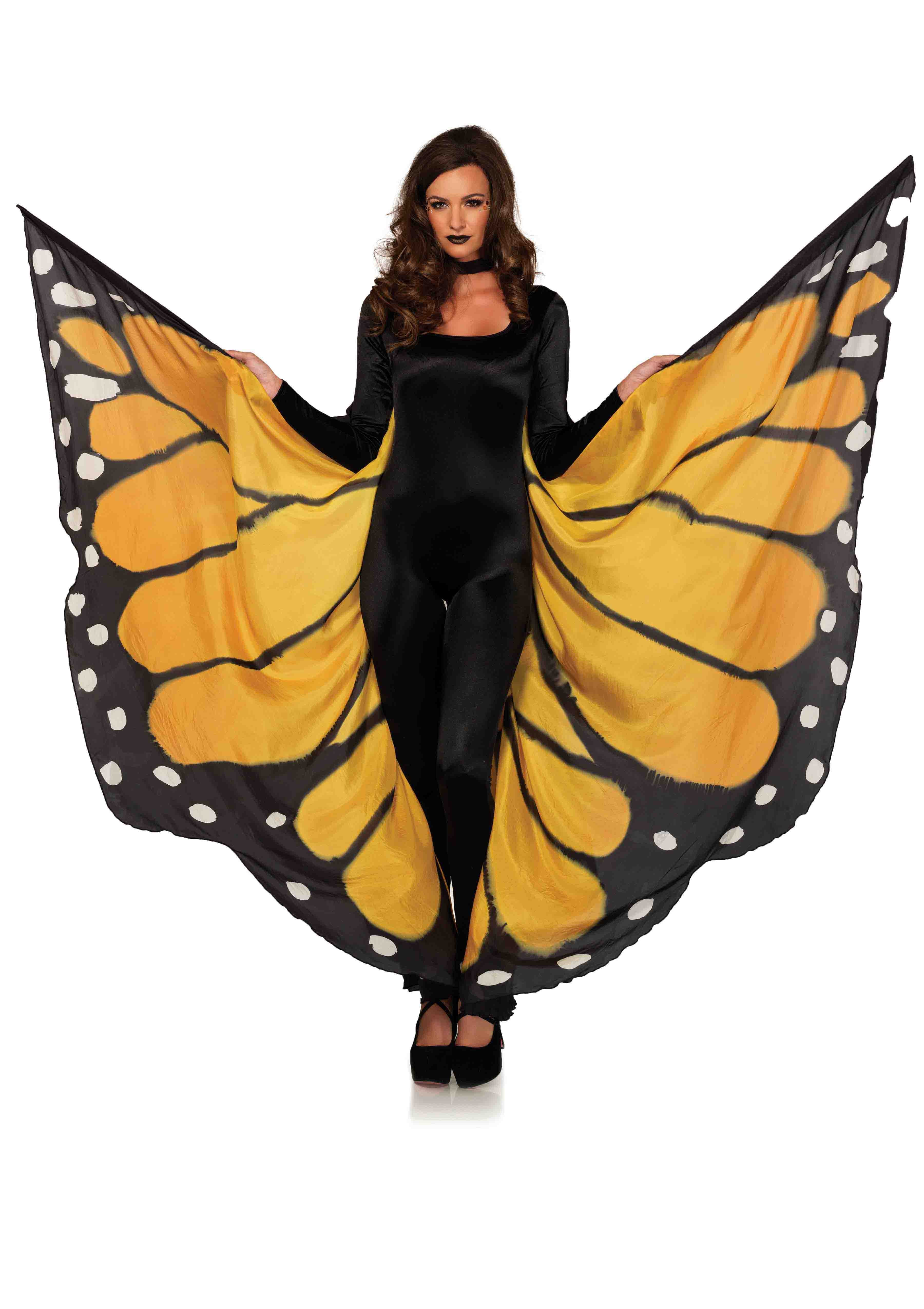 Festival Butterfly Wing Halter Cape Orange One Size Erotic Wear Multi One Size > Clothes > Costumes > Womens