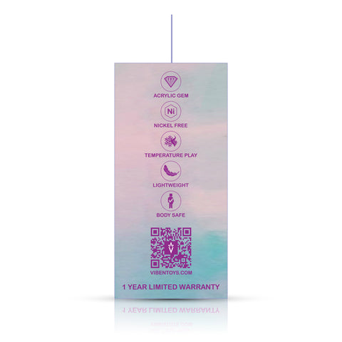 Cheeky Charms Silver Metal Butt Plug with Heart Clear Jewel Medium > Anal Range > Jewel Butt Plugs