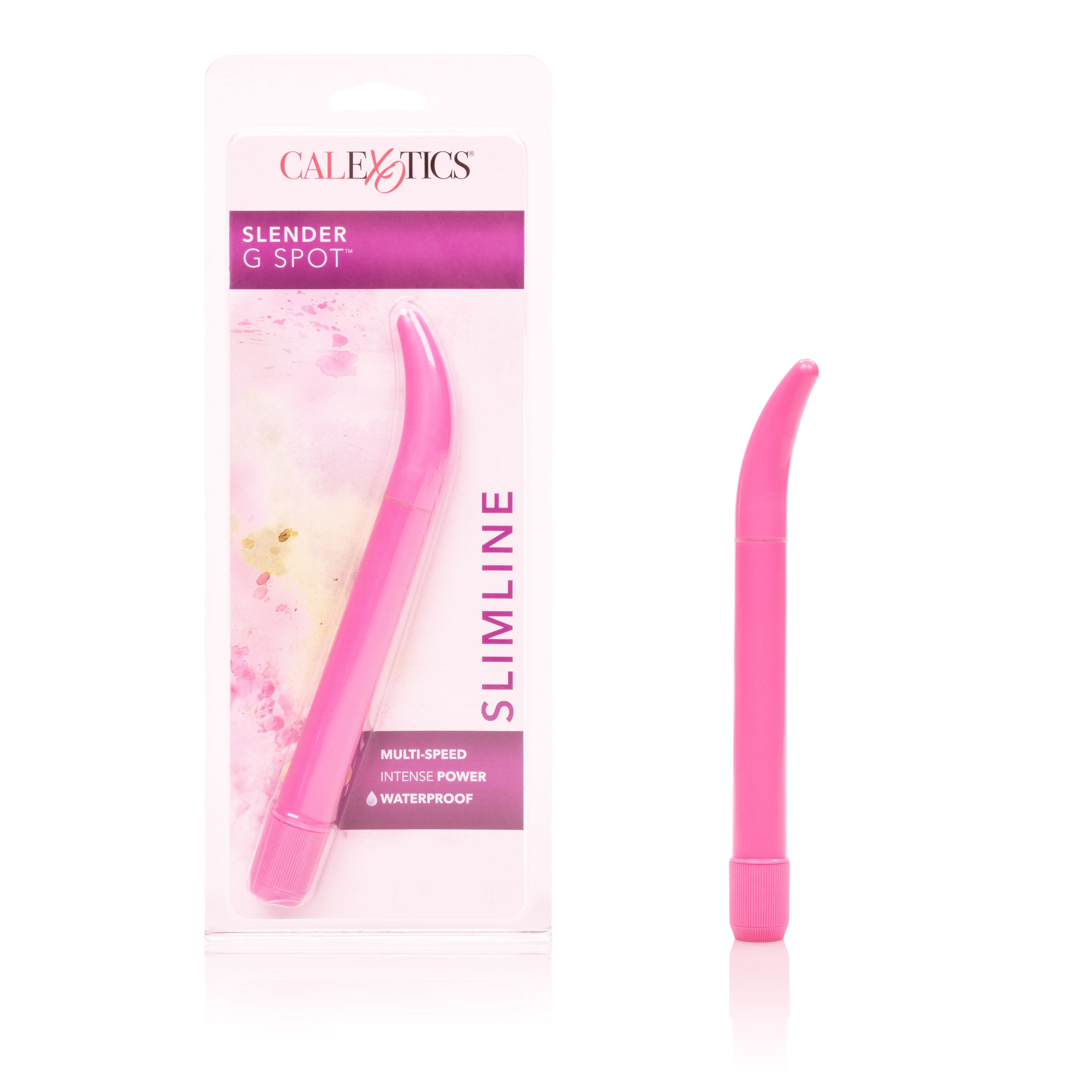 CalExotics Pink Slender 7 Inch G-Spot Massager Vibrator Pink Vibrators - G Spot