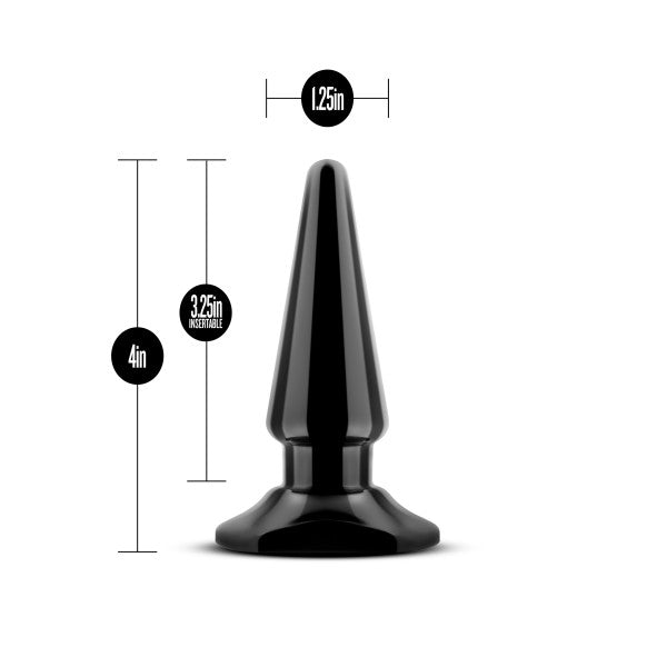 Anal Adventures Easy Plug Black 10.1 cm 4 Inch Butt Plug > Anal Range > Butt Plugs