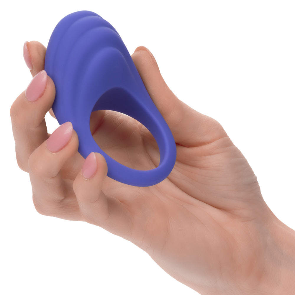 CalExotics Connect Couples Ring Blue Silicone App Controlled Waterproof Size Medium > Sex Toys > Remote Control Toys