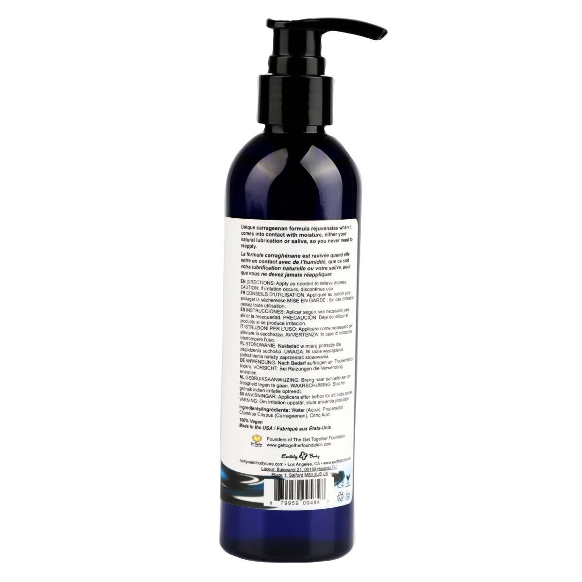 Water Slide Water-Based Personal Lubricant 8 Oz Vegan Safe > Lube > Water Based