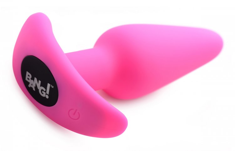 Remote Control 21x Silicone Butt Plug Vibrator Pink Toy > Anal Range > Vibrating Butt Plugs