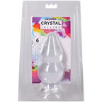 Crystal Jellies Double Pop Plug – Phthalate-Free Silicone 6 Inch Plug Clear > Anal Range > Butt Plugs
