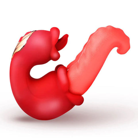 Lickgasm Lick Lasher (Red) – Dual-Action Licking Vibrator Vibrators