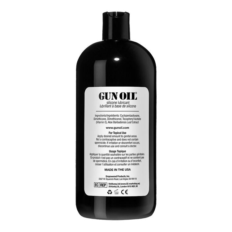 Gun Oil Silicone Lubricant 32 Oz with Vitamin E and Aloe Vera Speciality Lubricants