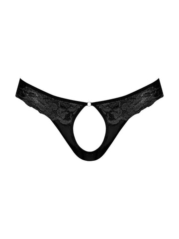 Male Power Sassy Lace Open Ring Thong Black Large/X-Large Mens Thongs