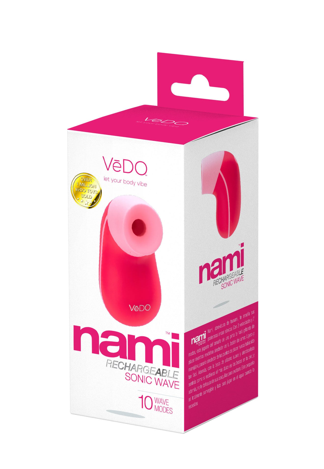 Nami Rechargeable Sonic Vibe in Foxy Pink for Intimacy STIMULATORS