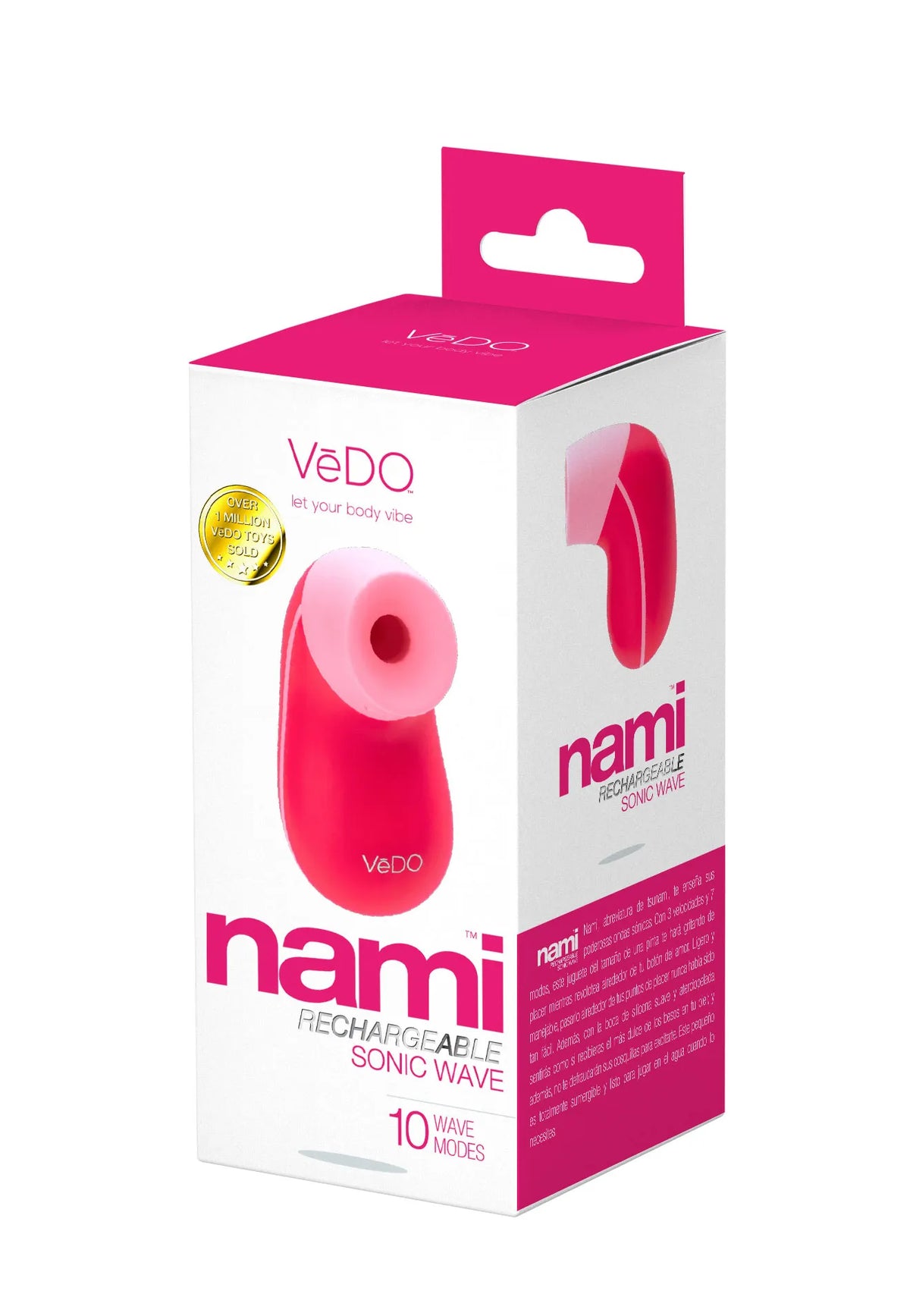 Nami Rechargeable Sonic Vibe – 3 Speeds 7 Patterns Vibrator Pink > Sex Toys For Ladies > Clitoral Vibrators and Stimulators