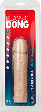 Doc Johnson Classic 8 Inch Dong – Lifelike Textured Silicone Dong Flesh > Dildos > Realistic Dildos