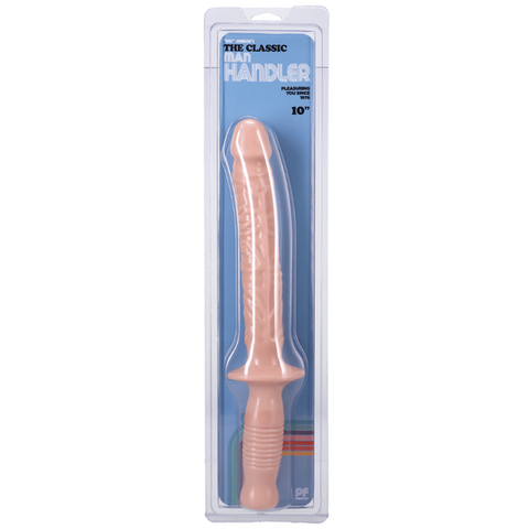 The Manhandler White 10 Inch – Realistic Grip Handle Dildo Beige > Dildos > Large Dildos