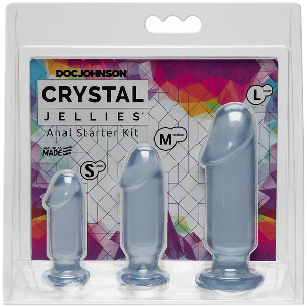 Crystal Jellies Anal Starter Kit Clear in packaging