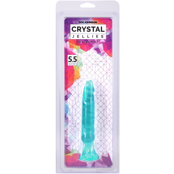 Doc Johnson Crystal Jellies (Teal) – Anal Starter Butt Plug - 6 Inch Teal > Anal Range > Butt Plugs