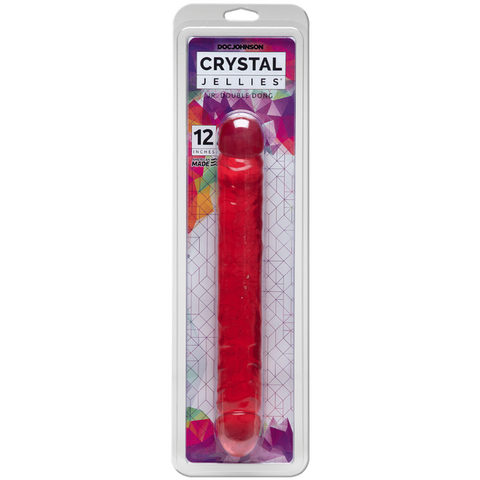 Crystal Jellies 12 Inch Double Dong (Pink) – Large Dildo > Dildos > Double Dildos