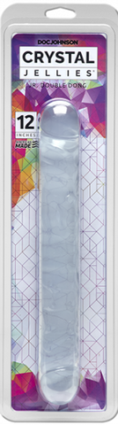 Doc Johnson Crystal Jellies Jr. Double Dong – Soft Flexible 12 Inch Double-Ended Dong > Dildos > Double Dildos