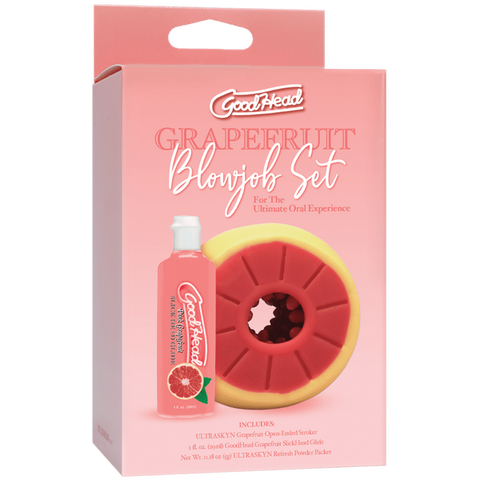 Goodhead Grapefruit Blowjob Set With Glide Sleeve Default Title > Lube > Oral Gels & Sprays