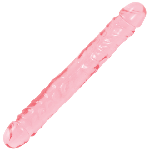 Crystal Jellies 12 Inch Double Dong (Pink) – Large Dildo > Dildos > Double Dildos