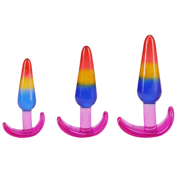 Crystal Jellies Rainbow Anal Trainer Set – Beginner Friendly Anal Plugs > Anal Range > Butt Plug Kits