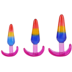 Crystal Jellies Rainbow Anal Trainer Set – Beginner Friendly Anal Plugs > Anal Range > Butt Plug Kits