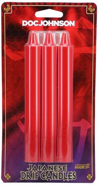 Japanese Drip Candles Red 3-Pack – Skin-Safe Non-Toxic Wax Candles Red > Candles > Drip