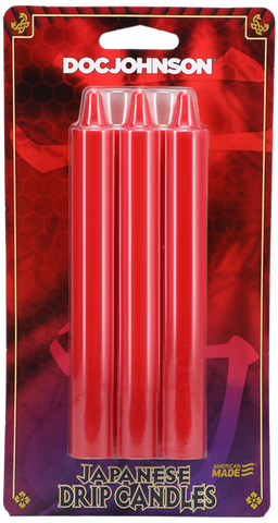 Japanese Drip Candles Red 3 Pack for Sensation Play > Candles > Drip