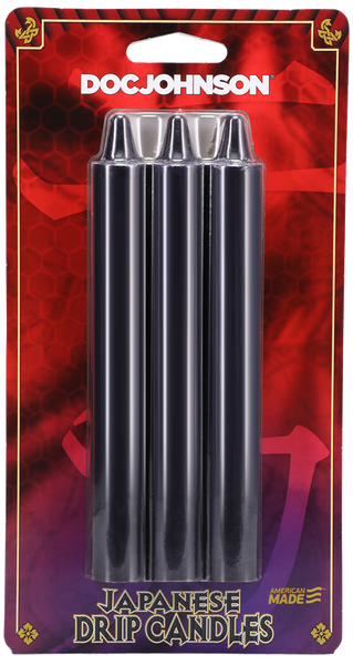 Japanese Drip Candles Black 3 Pack for Sensation Play > Candles > Drip