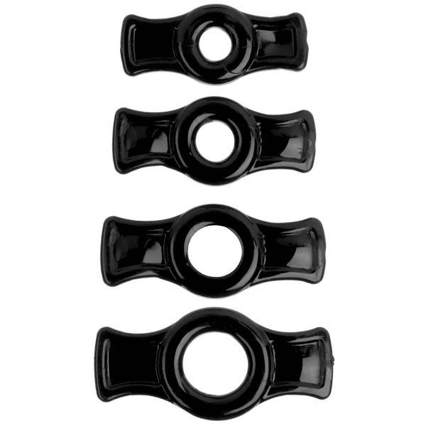Titanmen Cock Ring Set (Black) – Stretchable Cock Rings Set > Cock Ring > Sets