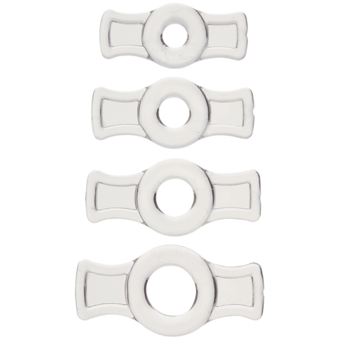Titanmen Cock Ring Set (Black) – Stretchable Cock Rings Set