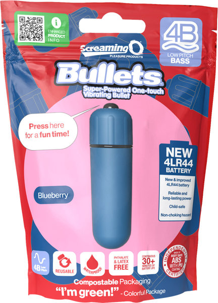 Bullets 4B Low Pitch Bass (Blueberry) > Vibrators > Mini Vibrators