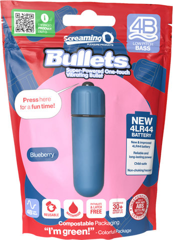 Bullets 4B Low Pitch Bass (Blueberry) > Vibrators > Mini Vibrators