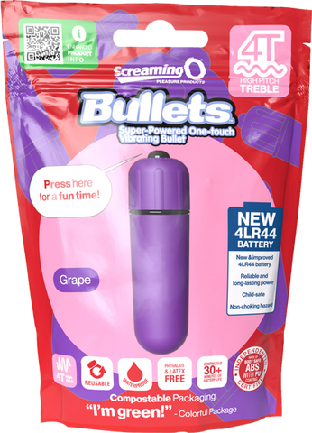Bullets 4T High Pitch Treble (Grape) > Vibrators > Mini Vibrators