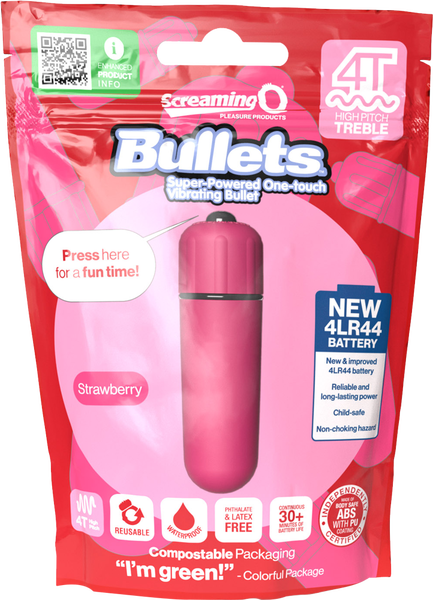 Bullets 4T High Pitch Treble (Strawberry) > Vibrators > Mini Vibrators