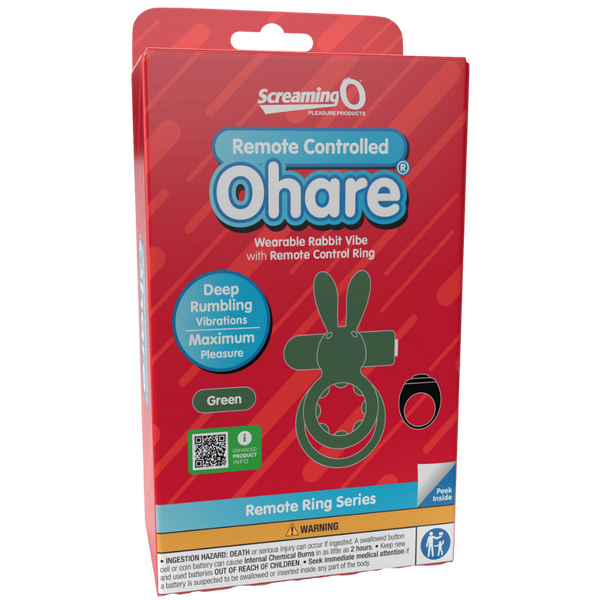Ohare Remote Control (Green) – Waterproof Rechargeable Wearable Rabbit Vibrator with Double-Ring Design > Sex Toys > Couples Toys